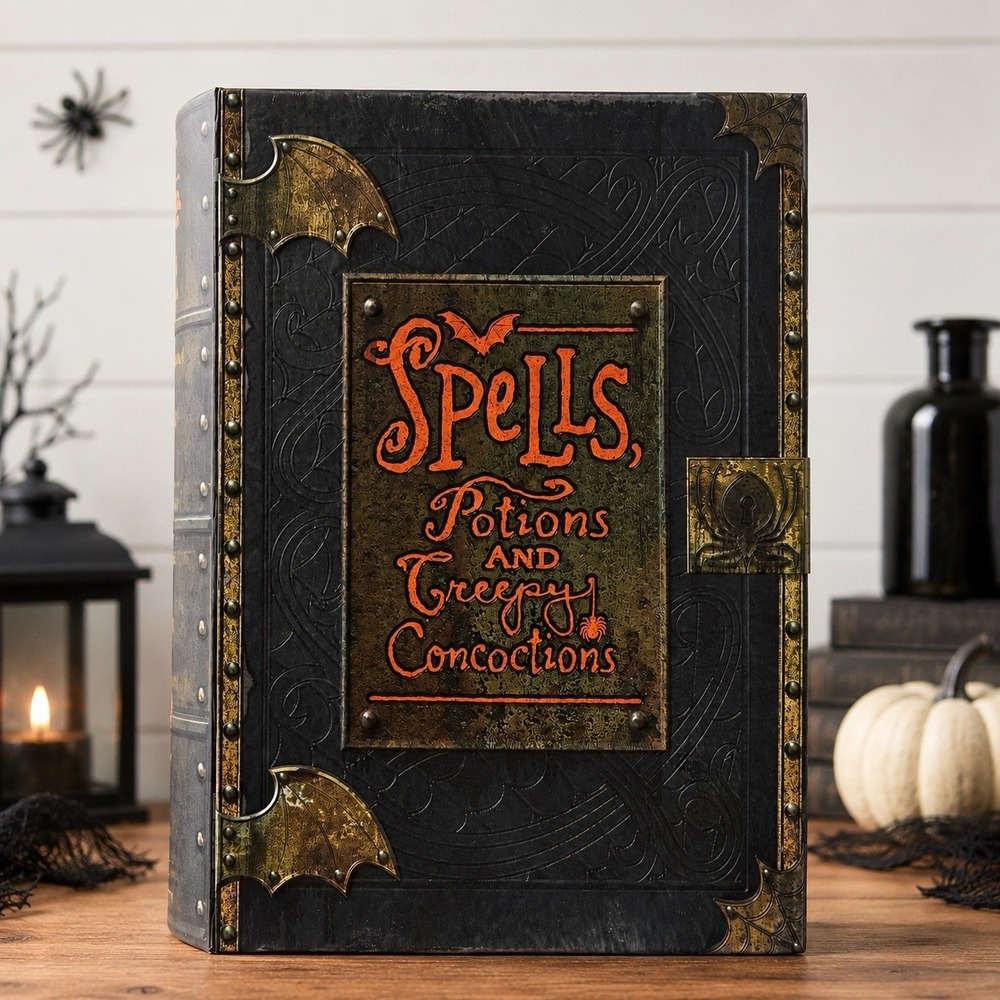 Hallmark Spells Potions Creepy Concoctions Talking Candy Box Halloween WORKS Vtg